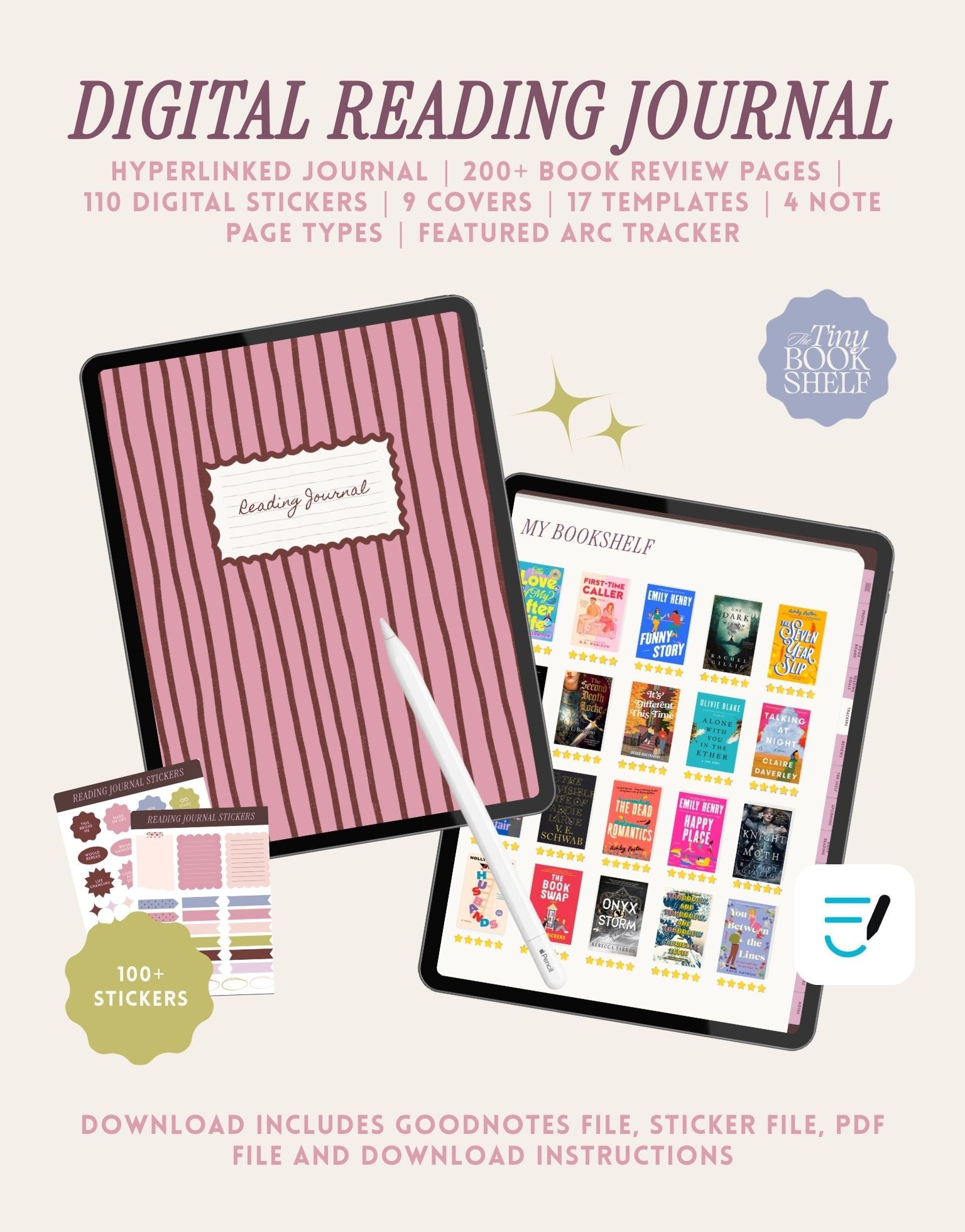 Digital Reading Journal – The Tiny Bookshelf
