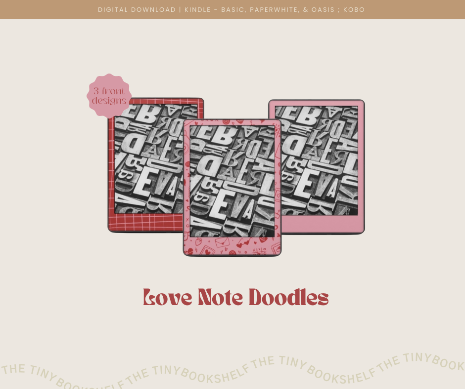 Love Note Doodles Kindle Decal Art