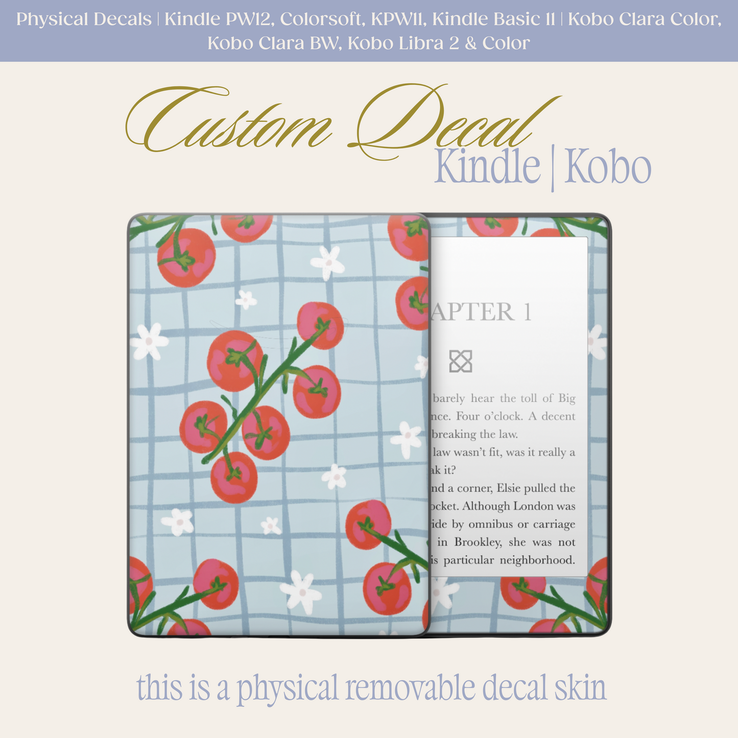 Cherry Picked | Physical Kindle & Kobo Decals