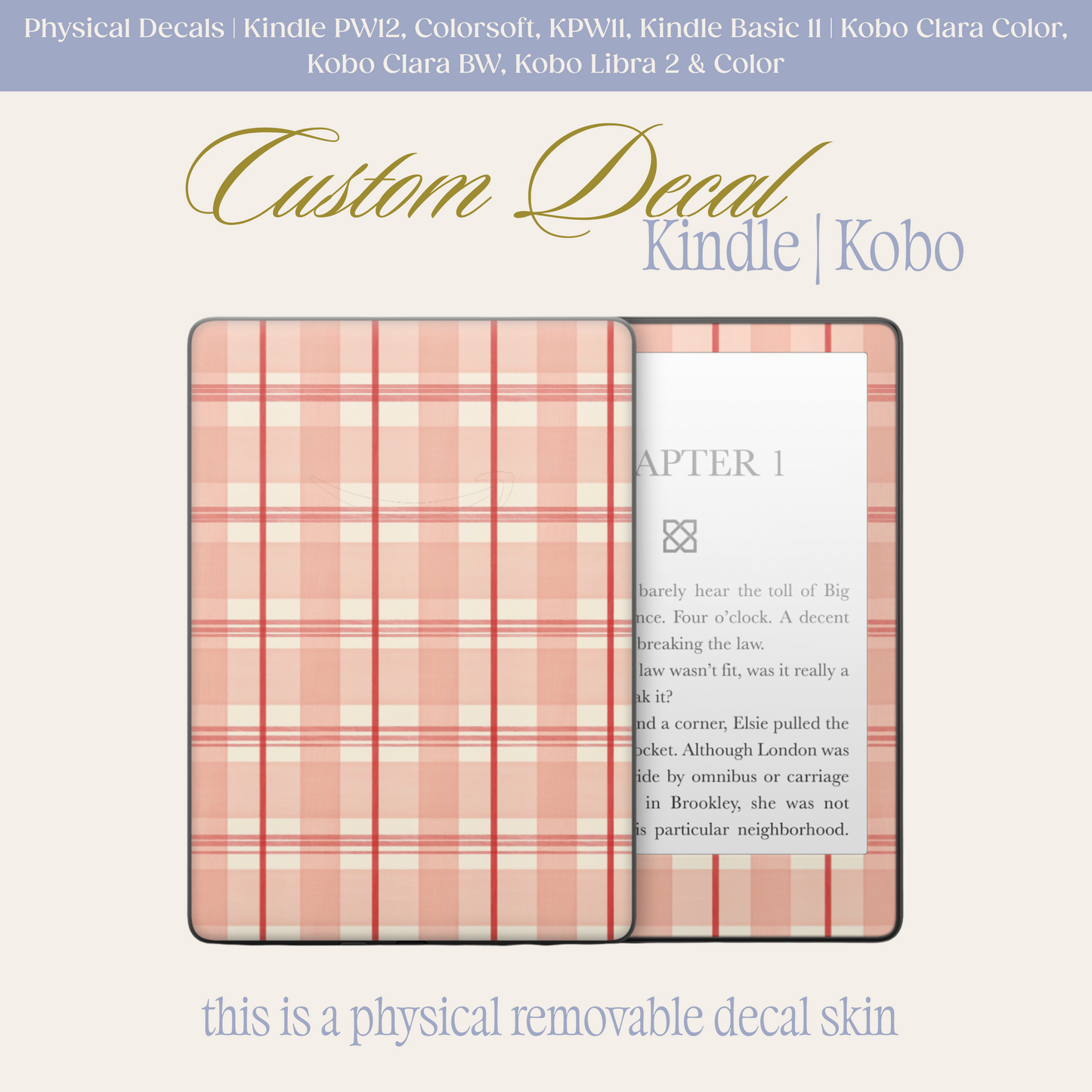 Check, Please! | Physical Kindle & Kobo Decals