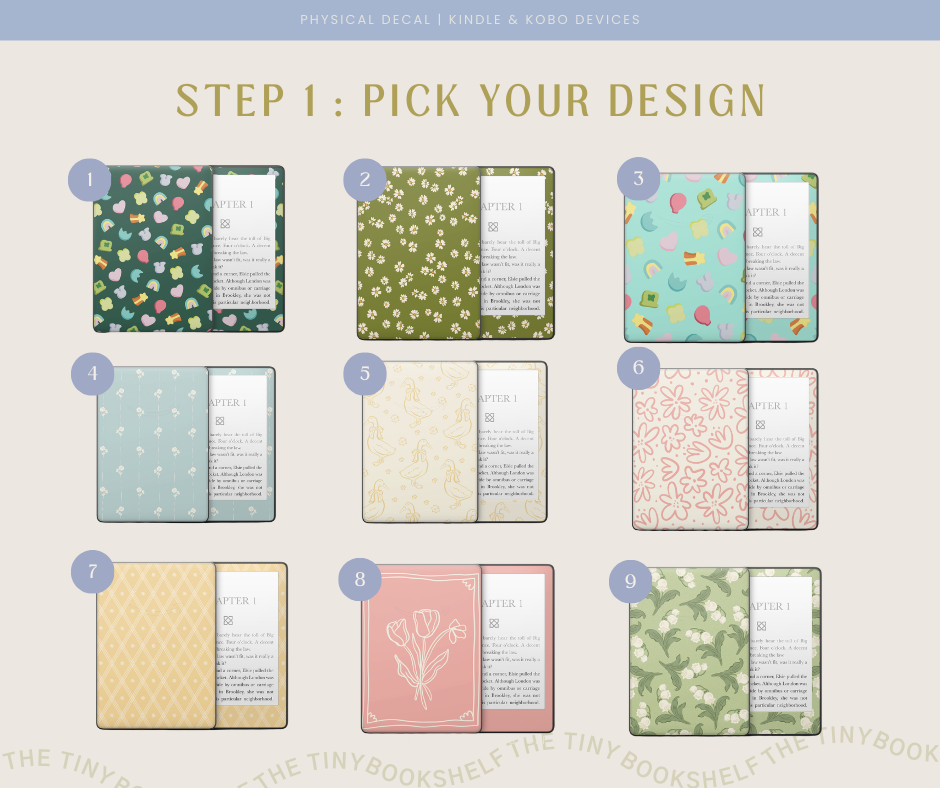 Physical Kindle & Kobo Decals | Fresh Spring Designs | Italian Spring
