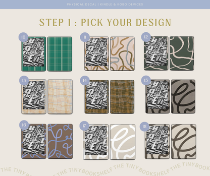 Physical Kindle & Kobo Decals | Multi Designs