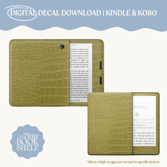 Olive Croc Decal Art | Digital Download