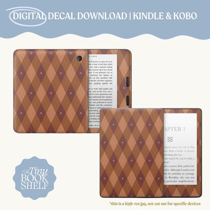 Amber Plaid Decal Art | Digital Download