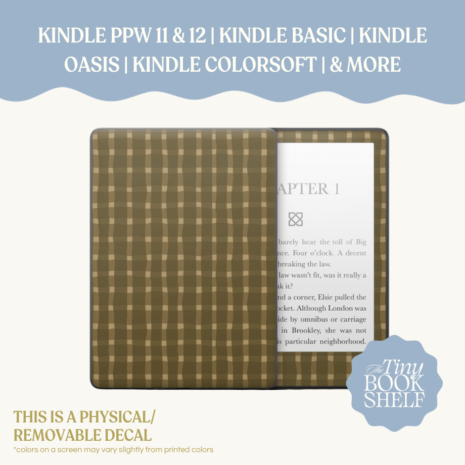 Physical Kindle & Kobo Decals | Woodland Plaid