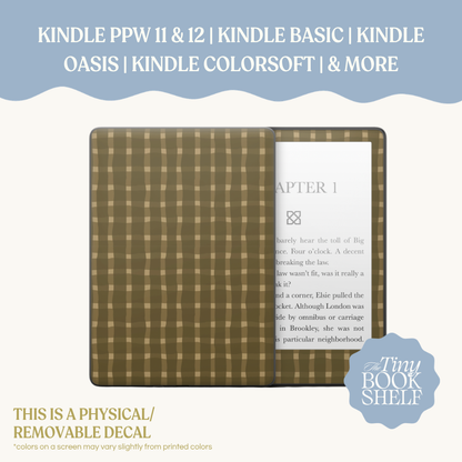Physical Kindle & Kobo Decals | Woodland Plaid
