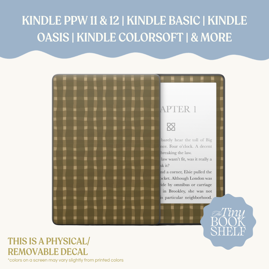 Physical Kindle & Kobo Decals | Woodland Plaid