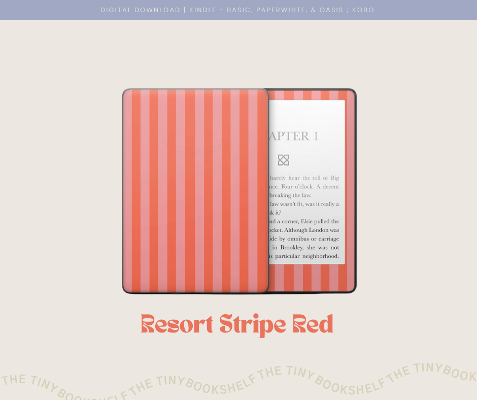 Resort Stripes Red Decal Art