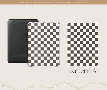 Checkered Kindle Insert Cards