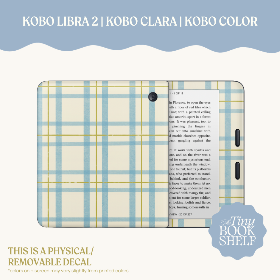 Physical Kindle & Kobo Decals | Meadow Check