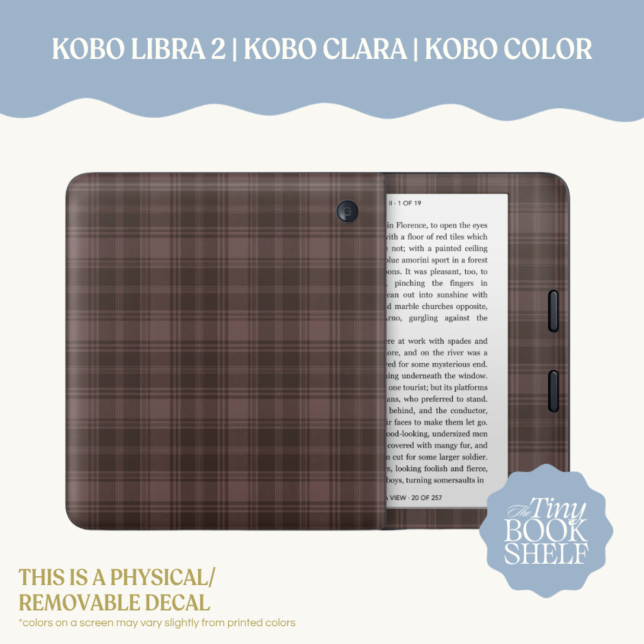 Physical Kindle & Kobo Decals | Chestnut Check