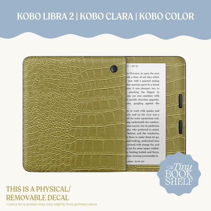 Physical Kindle & Kobo Decals | Olive Croc