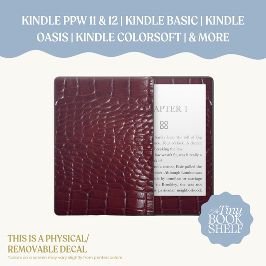 Physical Kindle & Kobo Decals | Oxblood Croc