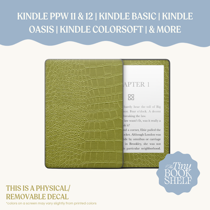 Physical Kindle & Kobo Decals | Olive Croc