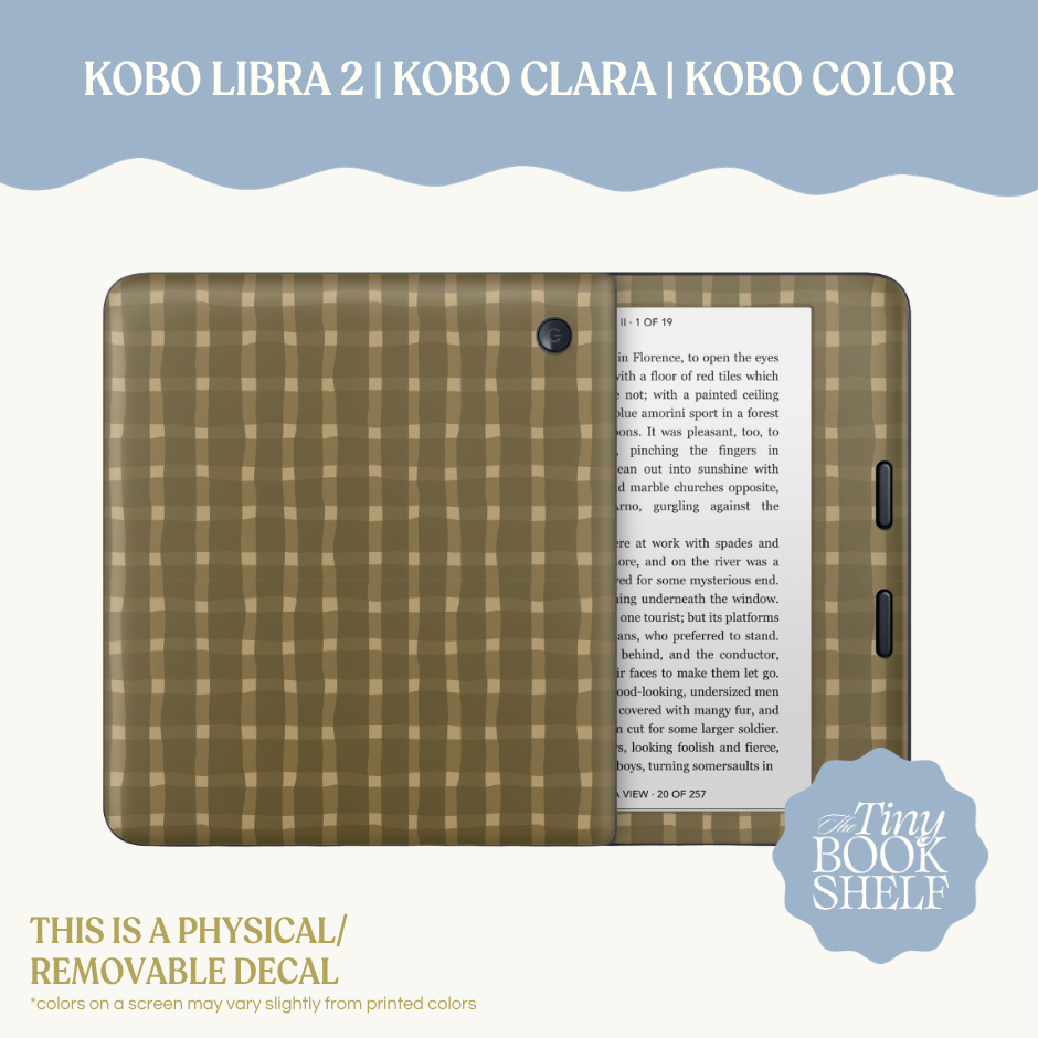 Physical Kindle & Kobo Decals | Woodland Plaid