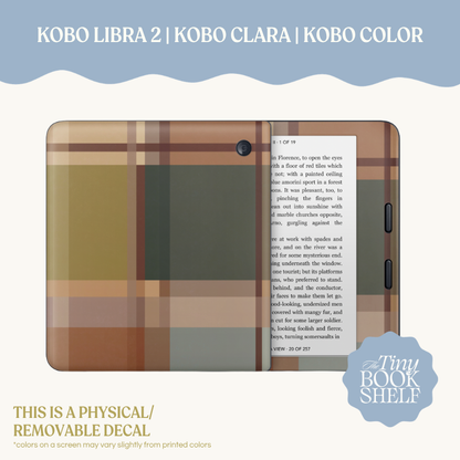 Physical Kindle & Kobo Decals | Cotswold Plaid
