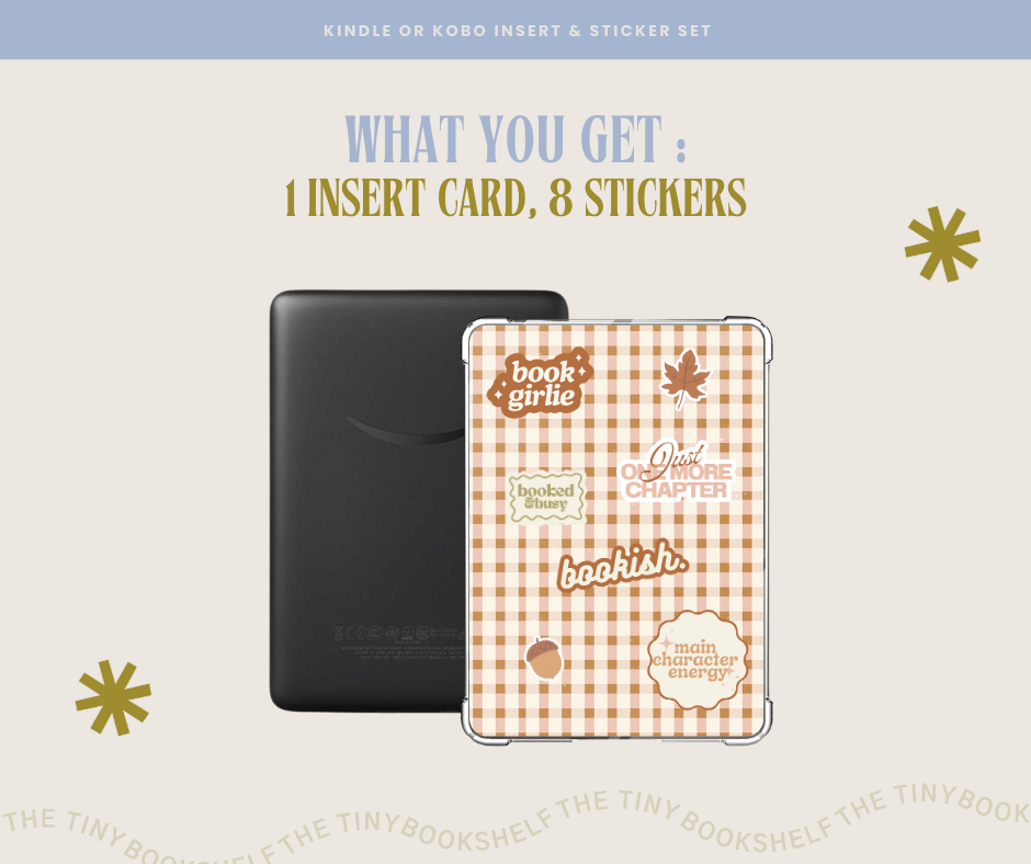 Kindle | Kobo Insert Card & Sticker SET | Bookish Gift | Kindle Stickers | Bookish Stickers