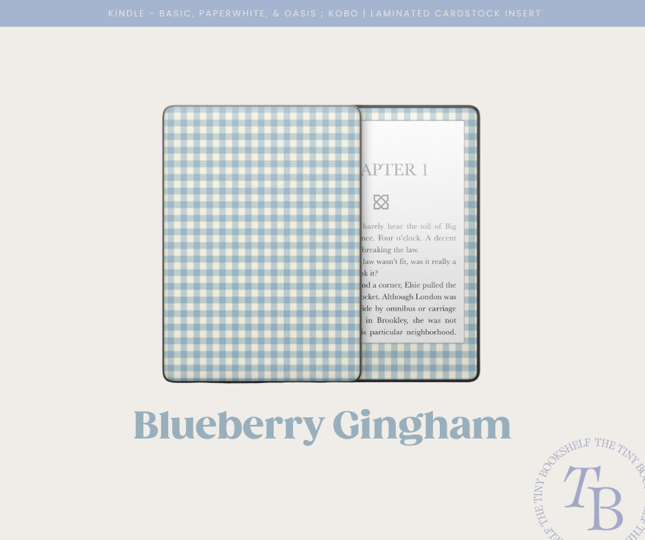 Blueberry Gingham Decal Art | Digital Download