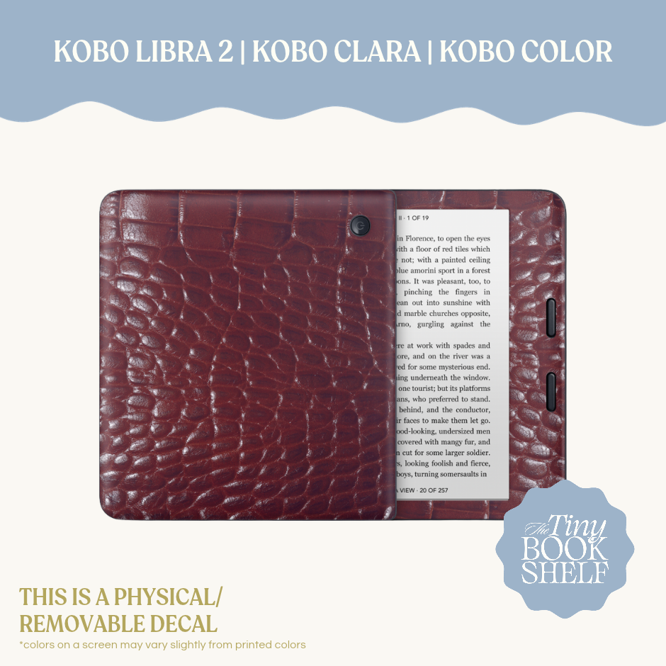 Physical Kindle & Kobo Decals | Oxblood Croc