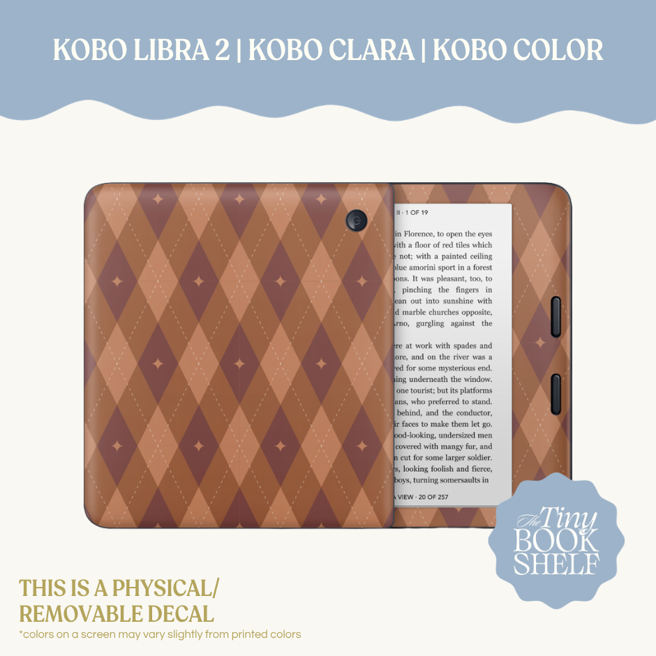 Physical Kindle & Kobo Decals | Amber Plaid