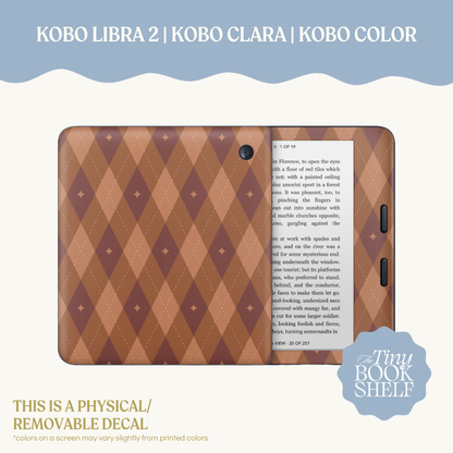 Physical Kindle & Kobo Decals | Amber Plaid