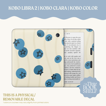 Physical Kindle & Kobo Decals | Blueberry Bliss