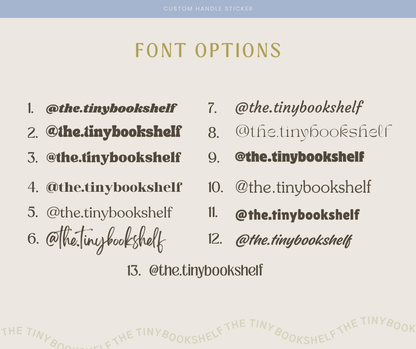 Custom Name Handle Sticker