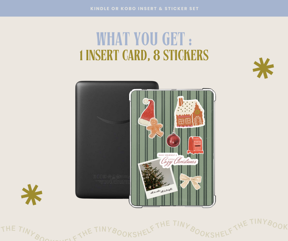 Holiday Traditions Kindle | Kobo Insert Card & Sticker BUNDLE
