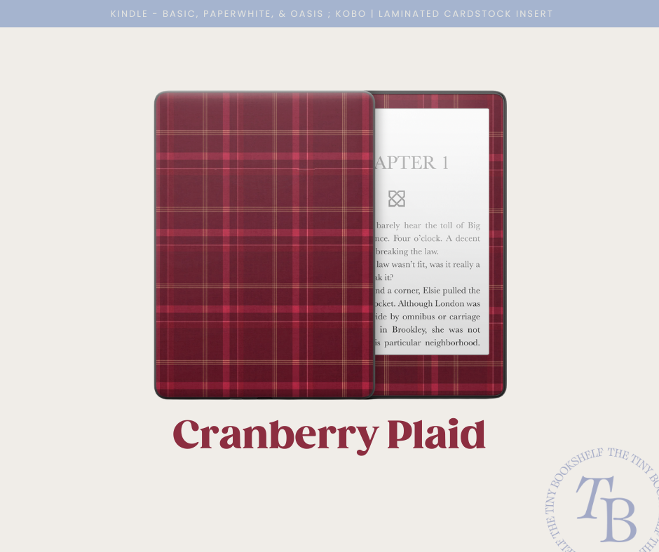 Cranberry Plaid Decal Art | Digital Download