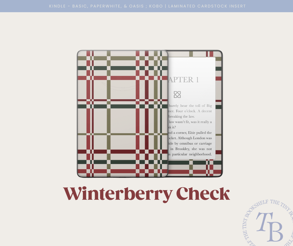 Winterberry Check Decal Art | Digital Download