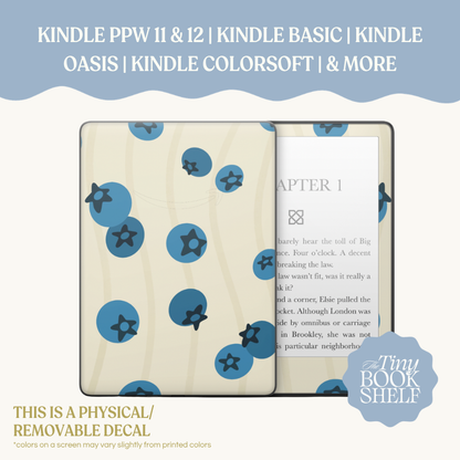 Physical Kindle & Kobo Decals | Blueberry Bliss