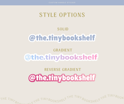 Custom Name Handle Sticker