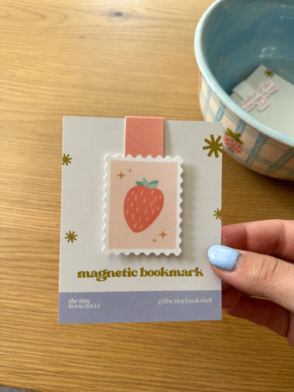 Strawberry Stamp | Magnetic Bookmark