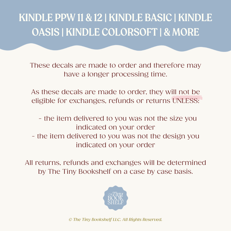 Physical Kindle & Kobo Decals | Blueberry Bliss