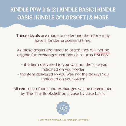 Physical Kindle & Kobo Decals | Blueberry Bliss