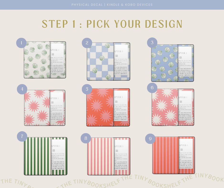 Physical Kindle & Kobo Decals | Resort Designs