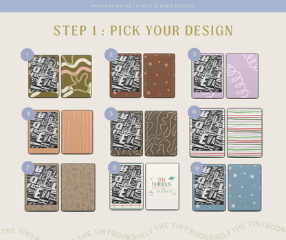 Physical Kindle & Kobo Decals | Multi Designs