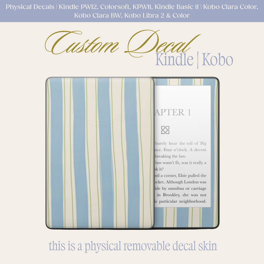 Salt Air Stripes | Physical Kindle & Kobo Decals