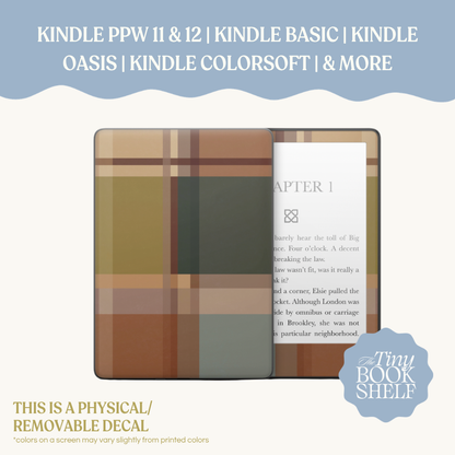 Physical Kindle & Kobo Decals | Cotswold Plaid