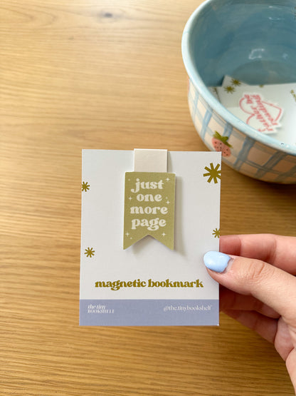 Just One More Page  | Magnetic Bookmark