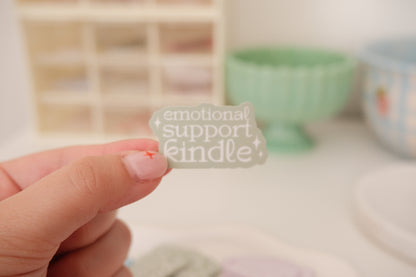 Emotional Support Kindle Sticker