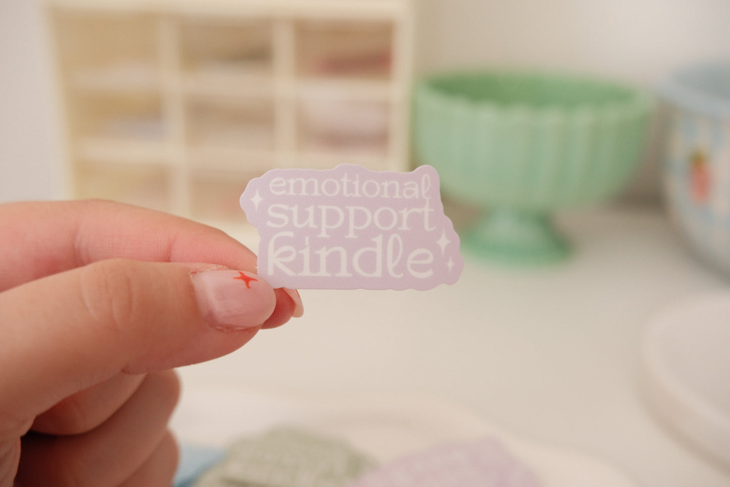 Emotional Support Kindle Sticker