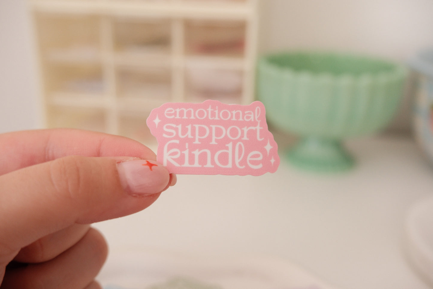 Emotional Support Kindle Sticker