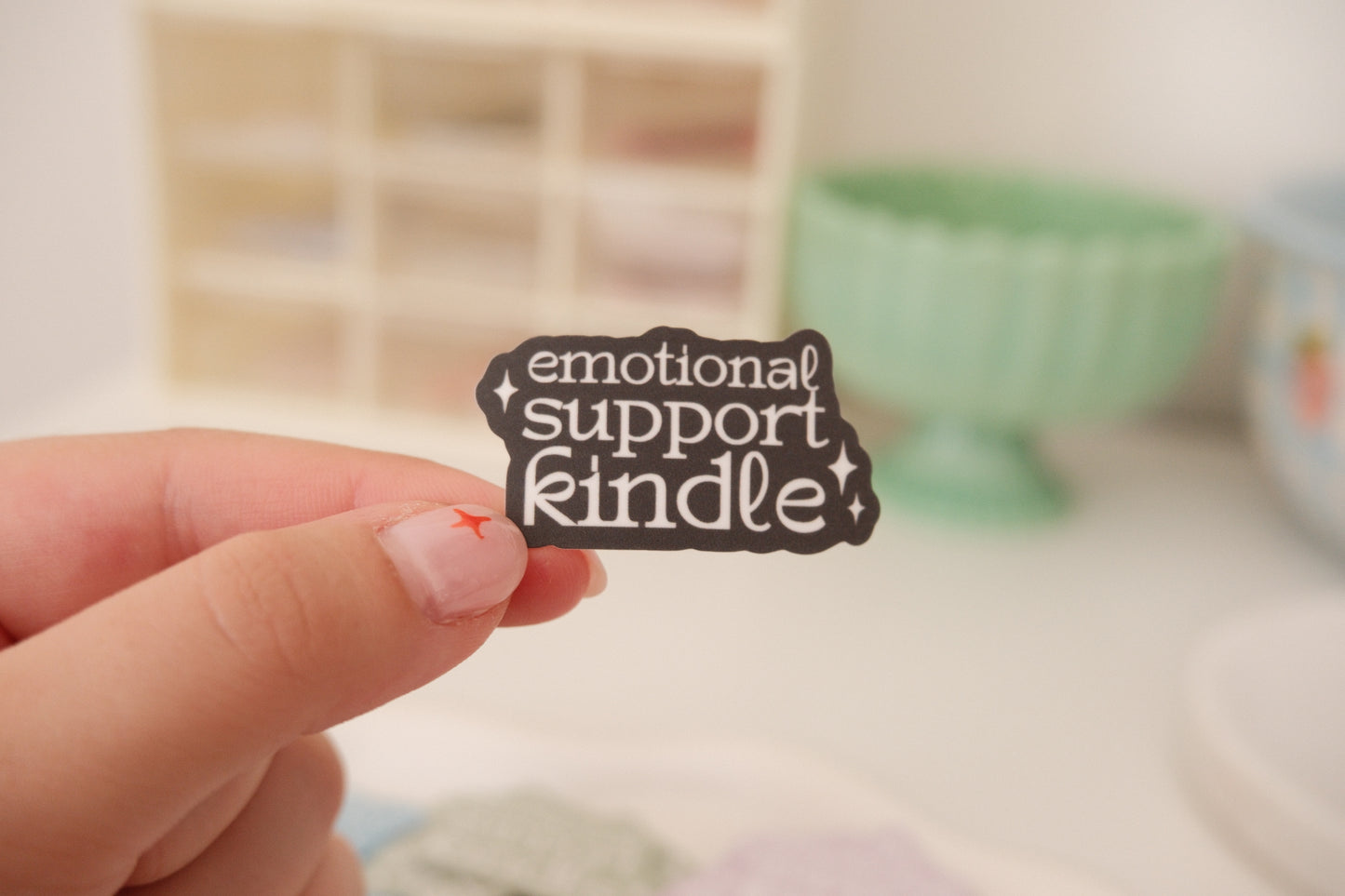 Emotional Support Kindle Sticker