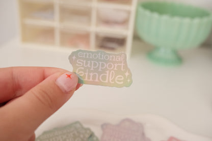 Emotional Support Kindle Sticker