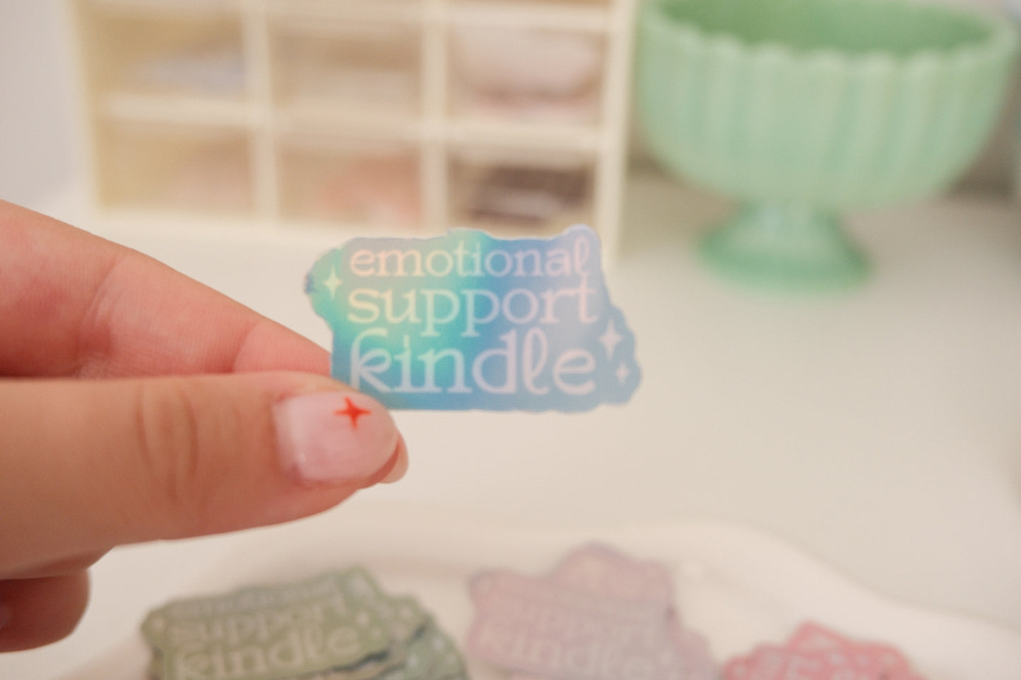 Emotional Support Kindle Sticker