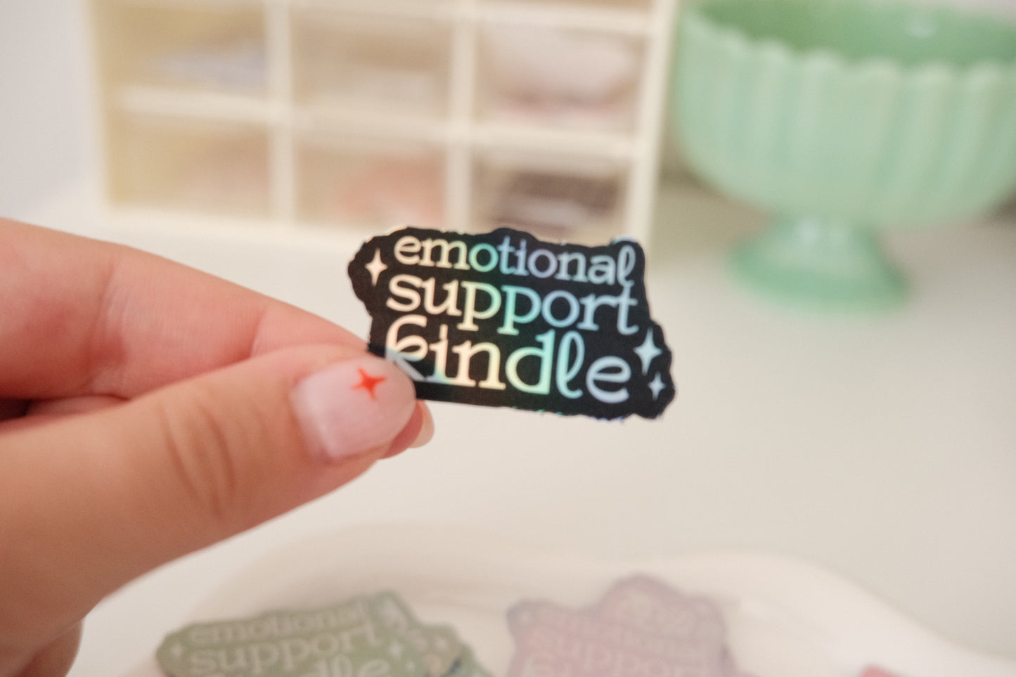 Emotional Support Kindle Sticker