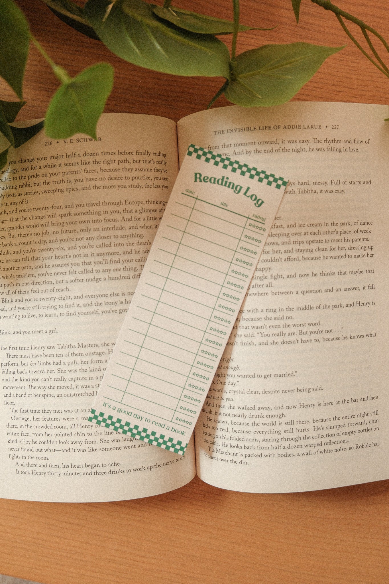 Reading Log Bookmark