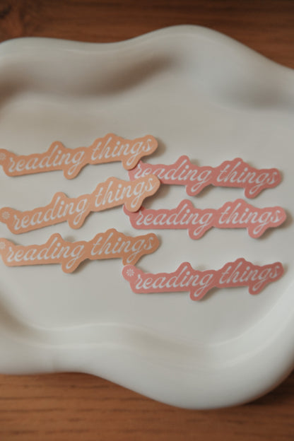 Reading Things Sticker | Fall Sticker