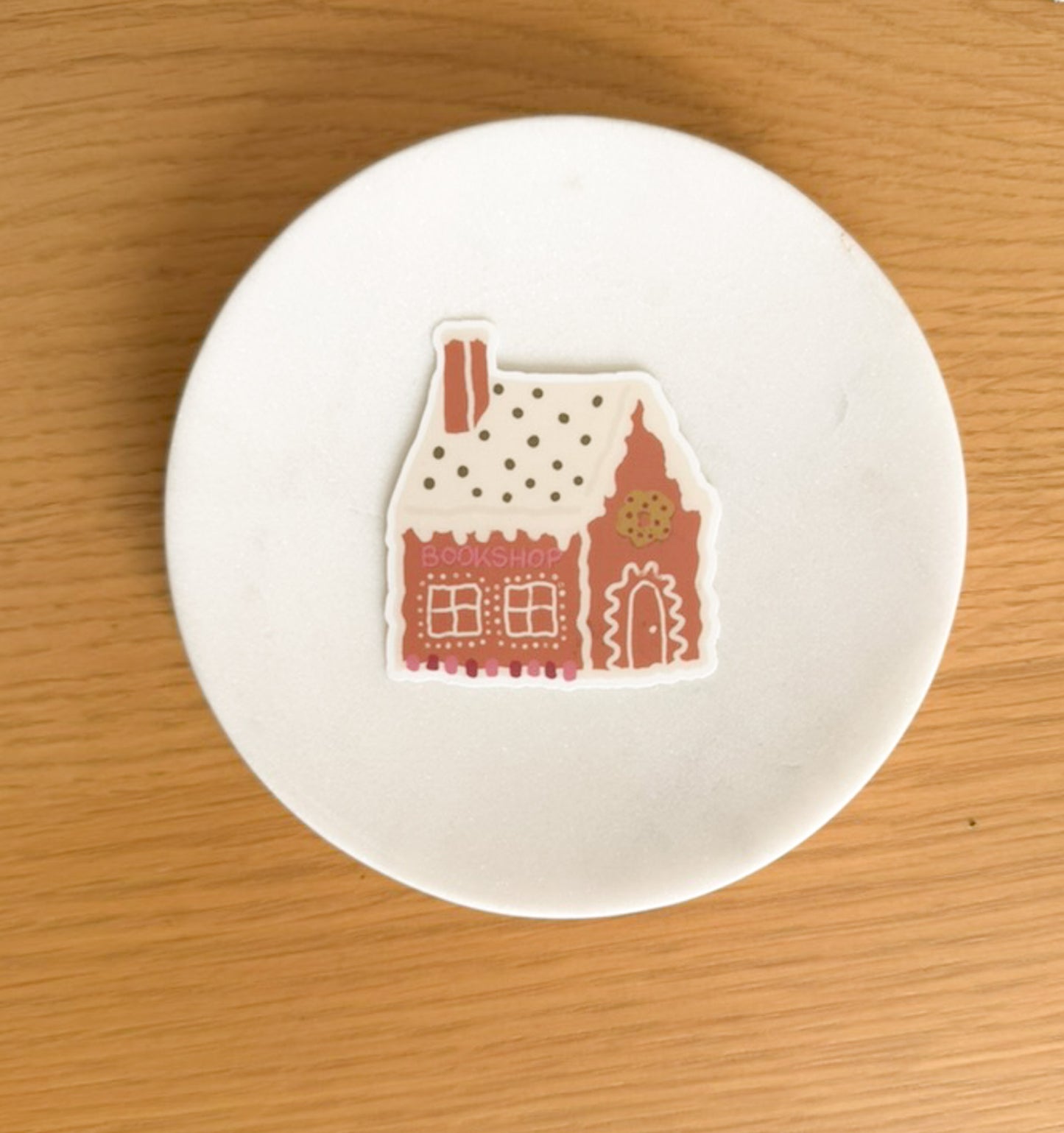 Gingerbread Bookstore Sticker